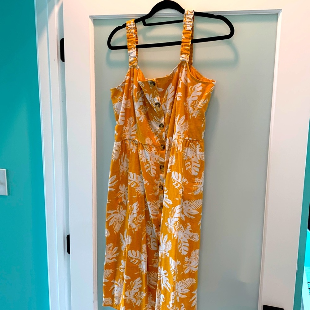 NWT Tommy Hilfiger Women's Linen Blend Essential Sleeveless Floral Dress